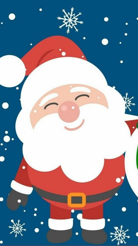 Hình ảnh Giáng sinh cute vẽ chú gấu Bắc Cực đội mũ Noel