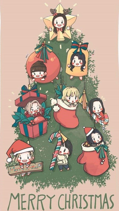 Hình ảnh Giáng sinh cute với cốc cacao nóng và kẹo gậy