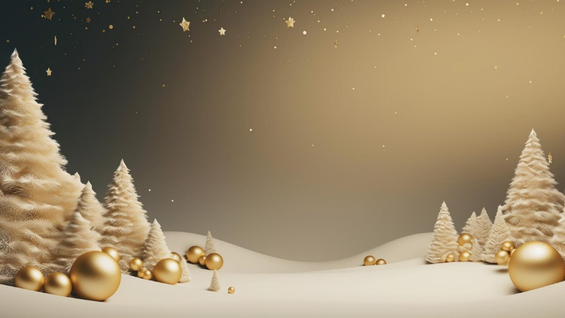 Hình ảnh Giáng sinh cute với cửa sổ nhìn ra khung cảnh Noel