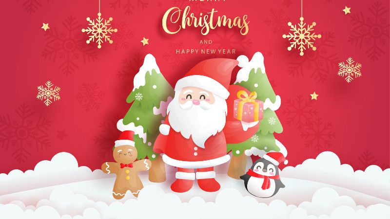 Hình ảnh Giáng sinh cute với nhiều vật dụng trang trí nhỏ xinh