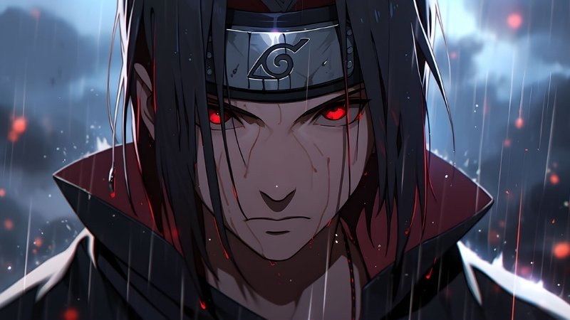 Hình ảnh Itachi Uchiha trong một khoảnh khắc buồn bã