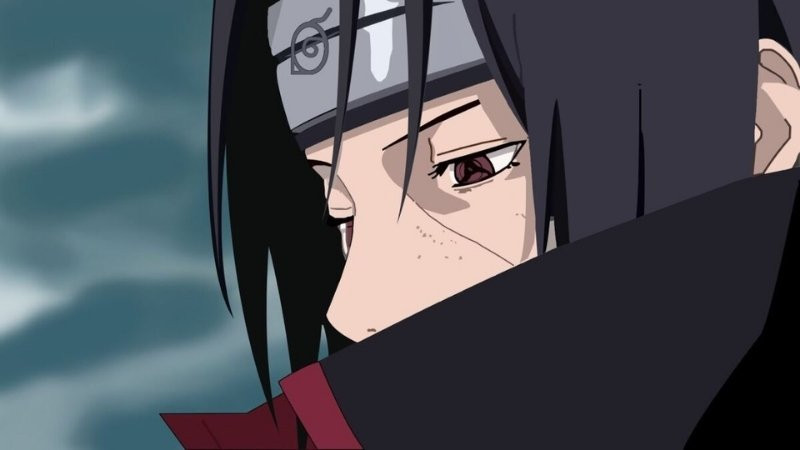 Hình ảnh Itachi Uchiha với đôi mắt Sharingan đang hoạt động