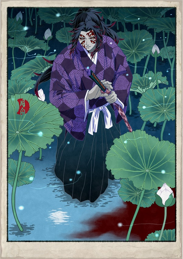 Hình ảnh Kokushibo trong đầm sen, khung cảnh độc đáo