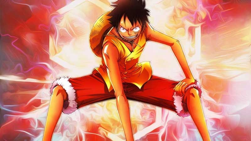 Hình ảnh Luffy trong một tư thế ngầu.
