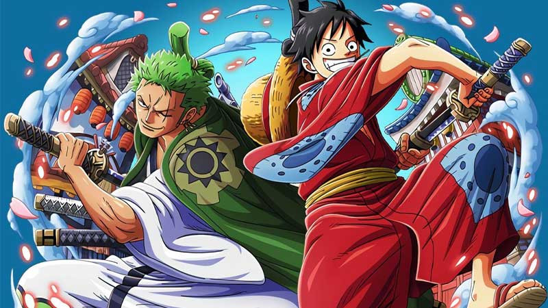 Hình ảnh Luffy và Zoro cùng chiến đấu.