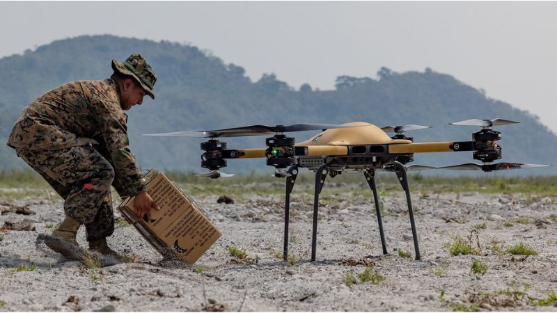 Hình ảnh minh họa các loại cảm biến quan trọng được tích hợp trên máy bay không người lái (UAV)