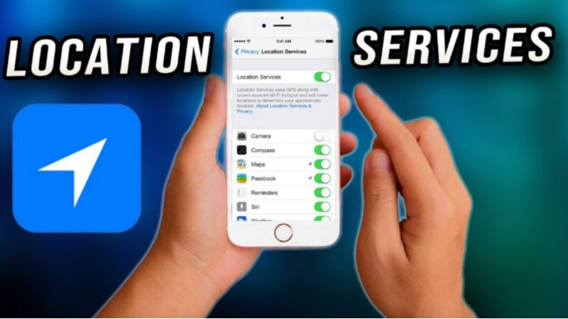Hình ảnh minh họa dịch vụ Location Services và khả năng định vị vị trí trên thiết bị di động thông minh