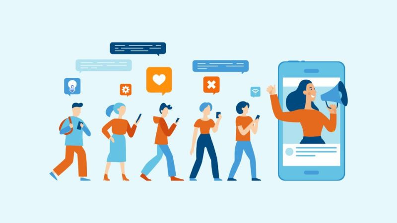 Hình ảnh minh họa việc Seeding nội dung trên các nền tảng mạng xã hội phổ biến