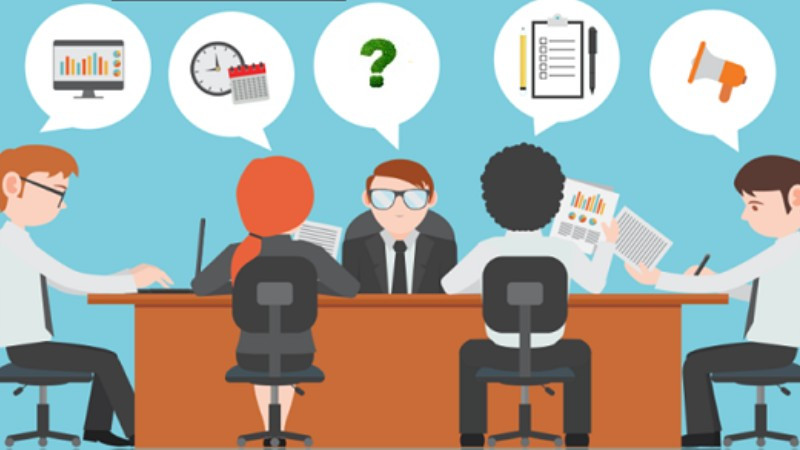 Hình ảnh minh họa việc thu thập phản hồi từ nhiều phía để đánh giá năng lực một cách toàn diện