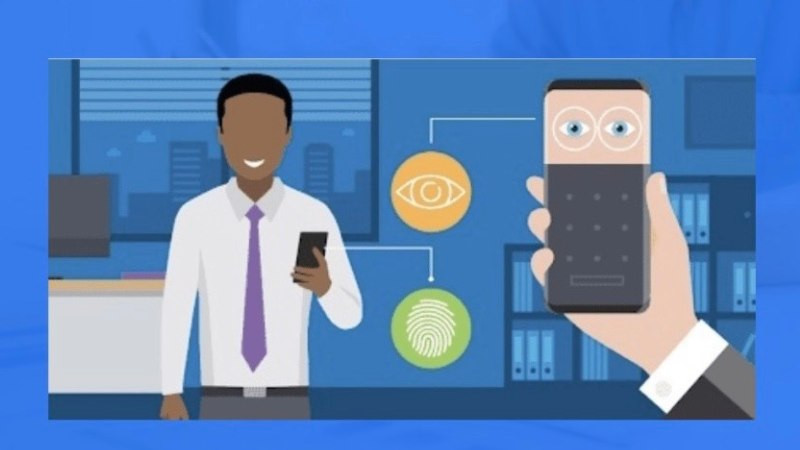 Hình ảnh minh họa việc xác thực danh tính điện tử trên điện thoại cho các giao dịch trực tuyến