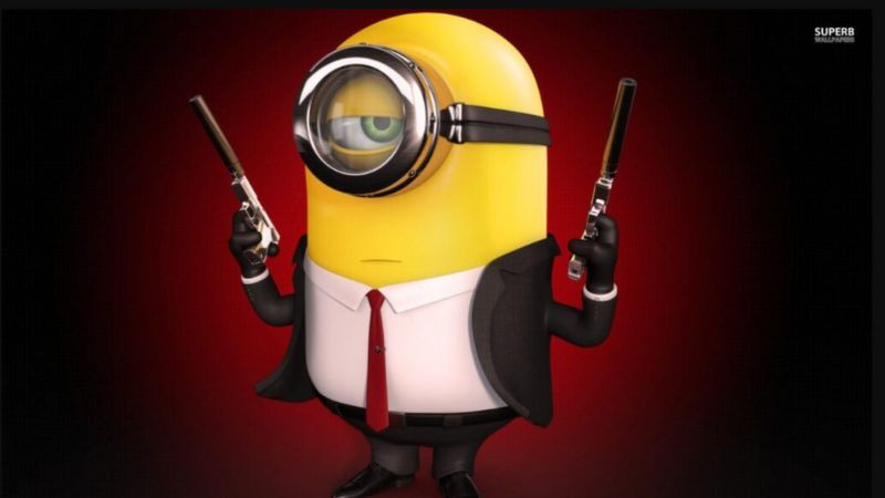 Hình ảnh Minion Kevin trong một tình huống phiêu lưu hoặc chiến đấu