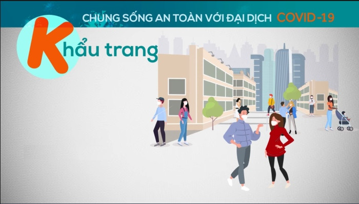 Hình ảnh mọi người đeo khẩu trang đúng cách tại nơi công cộng