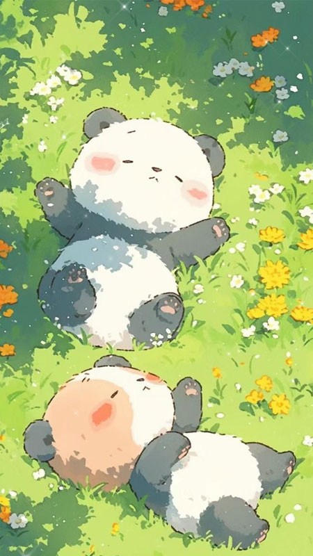 Hình ảnh nhỏ cute chill nhân vật ngắm nhìn bầu trời yên bình