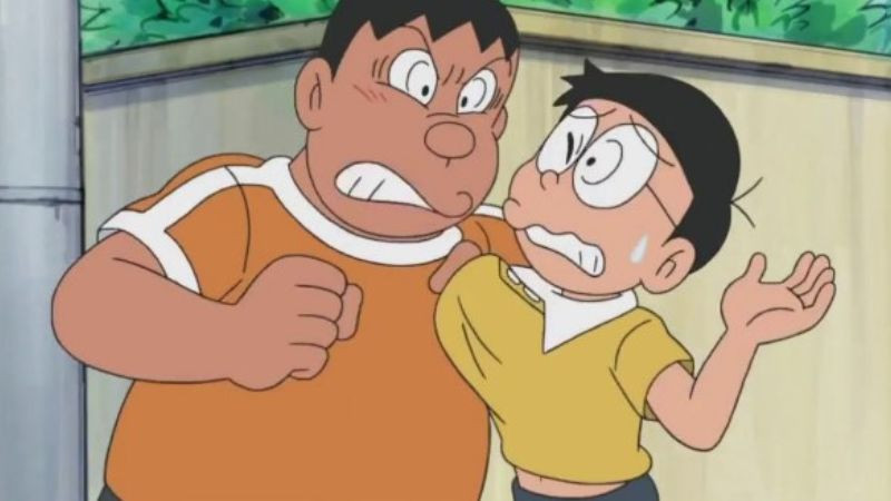 hình ảnh nobita bị phạt