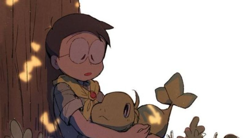 hình ảnh nobita chibi buồn