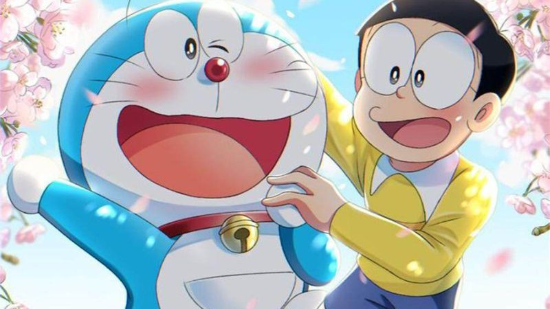 hình ảnh nobita cùng doraemon suy nghĩ