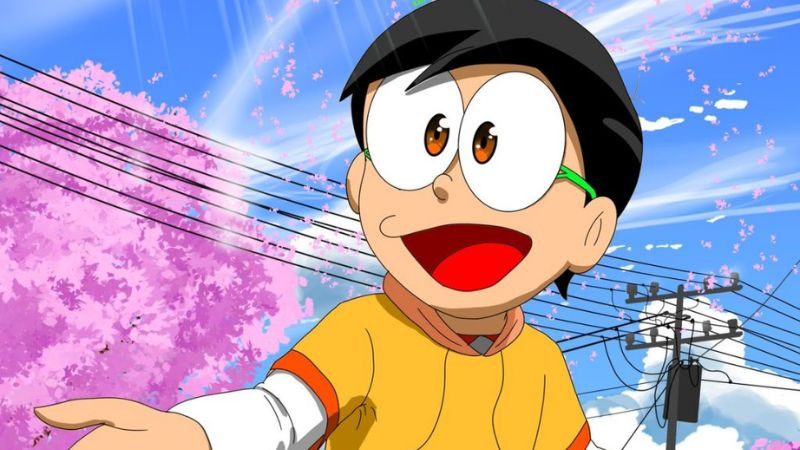 hình ảnh nobita mỉm cười