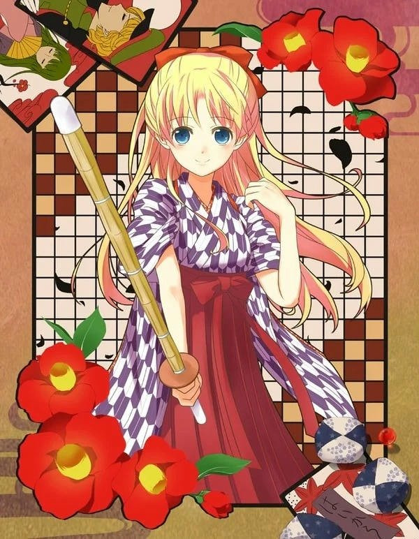 Hình ảnh nữ cổ trang vẽ theo phong cách anime