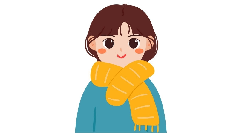 Hình ảnh nữ hoạt hình dễ thương đang đọc sách