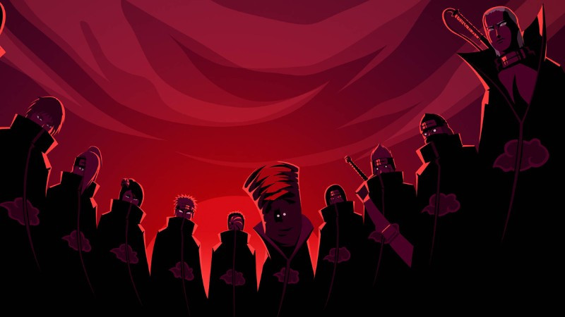 Hình ảnh Obito Uchiha khoác áo choàng đặc trưng của tổ chức Akatsuki