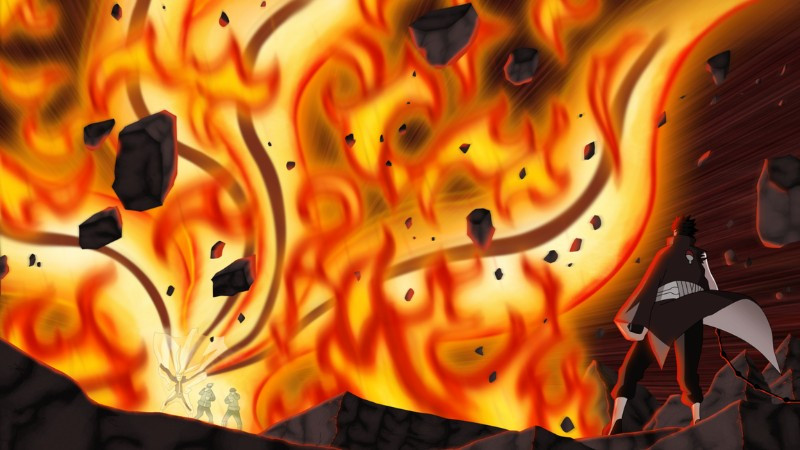 Hình ảnh Obito Uchiha trong lốt Tobi với khăn quàng xanh lá cây