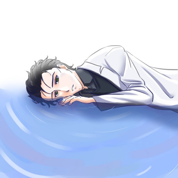 Hình ảnh Okabe Rintaro đang suy tư về lý thuyết thời gian