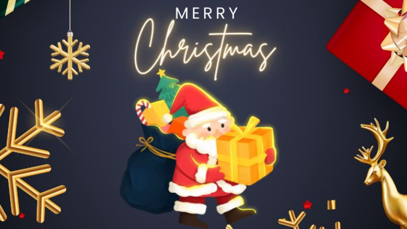 Hình ảnh ông già Noel đang đọc thư