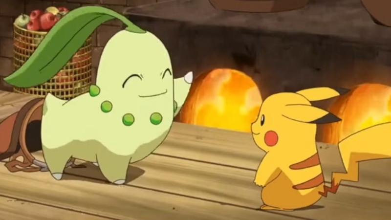 Chiêm Ngưỡng Hình Ảnh Pokemon Tuyệt Đẹp Cho Người Hâm Mộ Hình ảnh Pokemon Chikorita đang vui vẻ