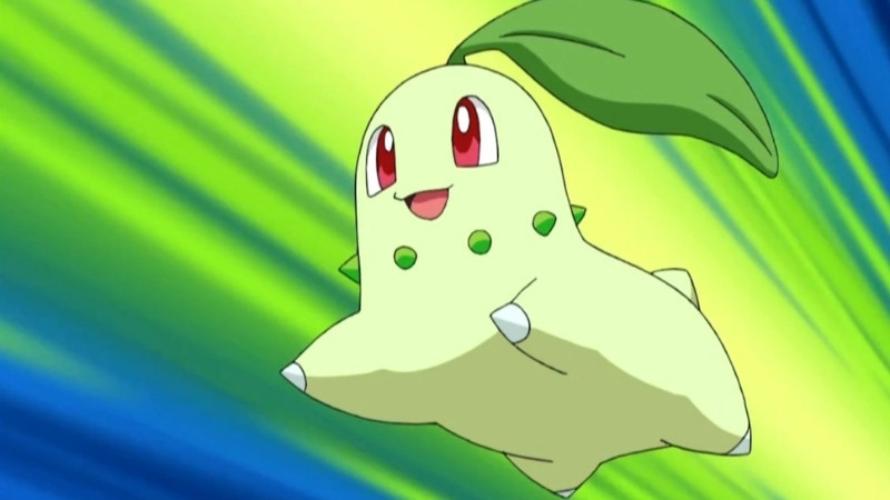 Chiêm Ngưỡng Hình Ảnh Pokemon Tuyệt Đẹp Cho Người Hâm Mộ Hình ảnh Pokemon Chikorita với chiếc lá đặc trưng