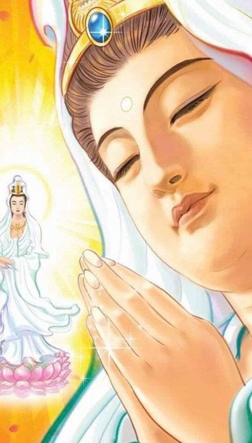 Hình ảnh Quán Thế Âm Bồ Tát đẹp với cành dương liễu