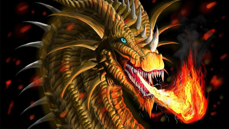 Hình ảnh rồng với ánh mắt sắc bén