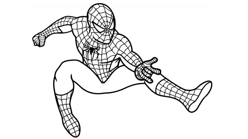 Hình ảnh siêu nhân đơn giản để bé tô màu