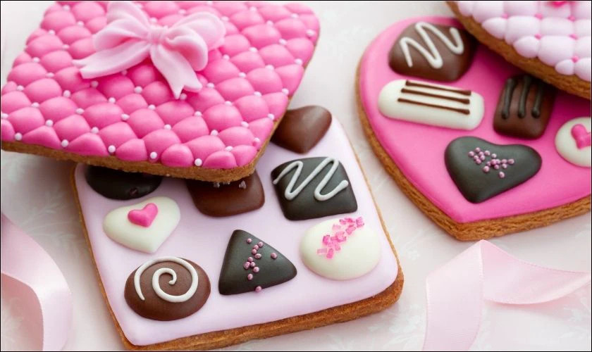 Hình ảnh Socola trên đĩa, món quà ý nghĩa cho ngày Valentine