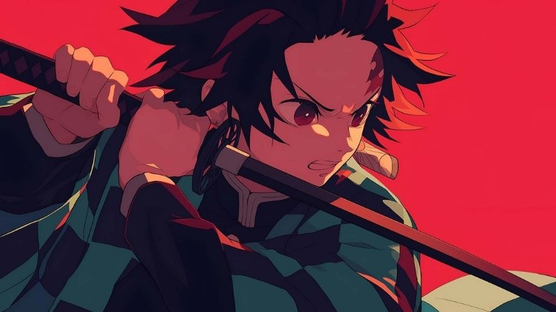 Hình ảnh Tanjiro sử dụng Hơi Thở của Nước