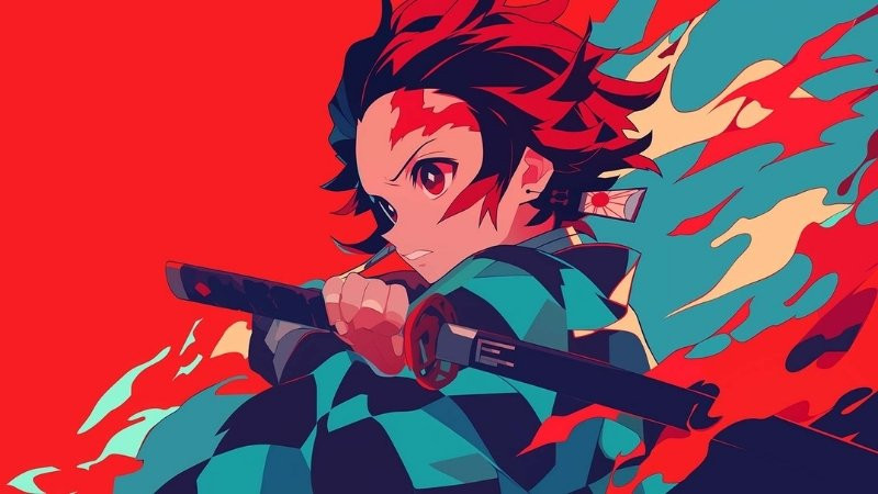 Hình ảnh Tanjiro trong trang phục Sát quỷ đoàn