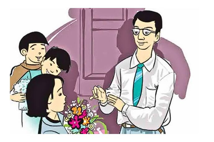 Hình ảnh tập thể lớp cùng cô giáo dưới mái trường thân yêu