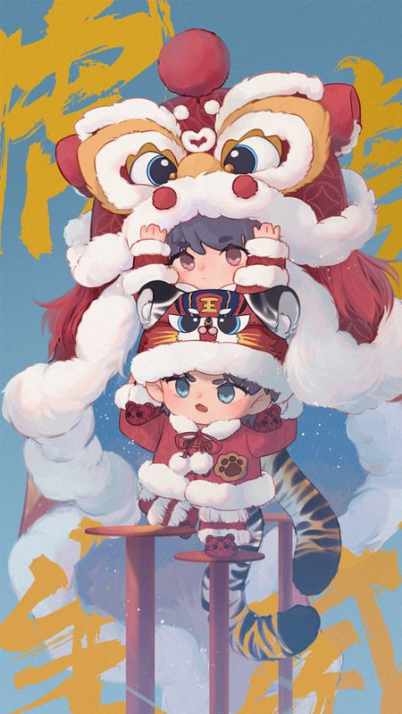 Hình ảnh Tết vẽ rồng cute dễ thương