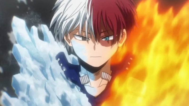 Hình ảnh Todoroki Shouto đứng một mình, thể hiện sự cô độc ban đầu