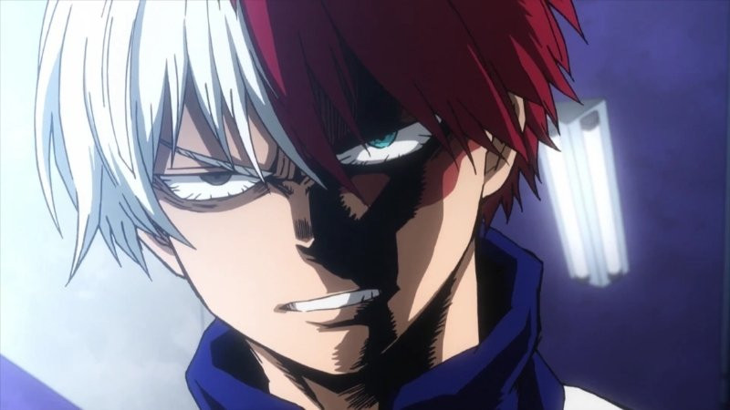 Hình ảnh Todoroki Shouto với mái tóc hai màu đặc trưng