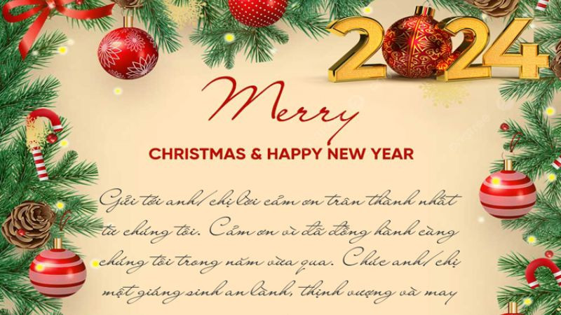 Hình ảnh trang trí Giáng sinh kèm lời chúc