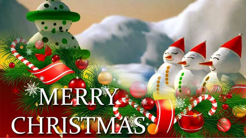 Hình ảnh trang trí Giáng sinh ngoài trời