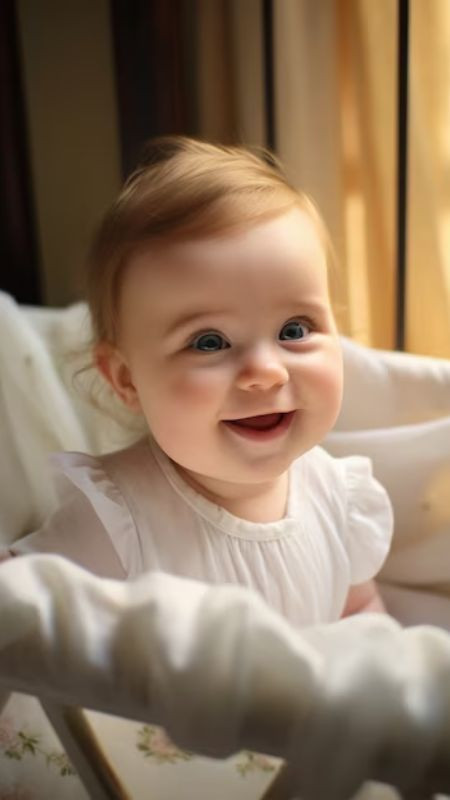 Hình ảnh trẻ thơ với nụ cười chúm chím