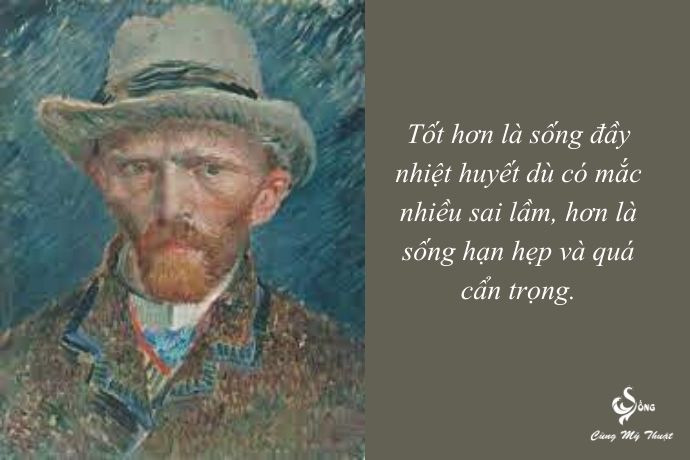 Hình ảnh trừu tượng hoặc chân dung thể hiện cảm xúc con người, liên quan đến những câu nói hay của Van Gogh về cuộc sống