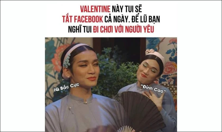 Hình ảnh Valentine hài hước thể hiện sự vui vẻ ngày 14/2