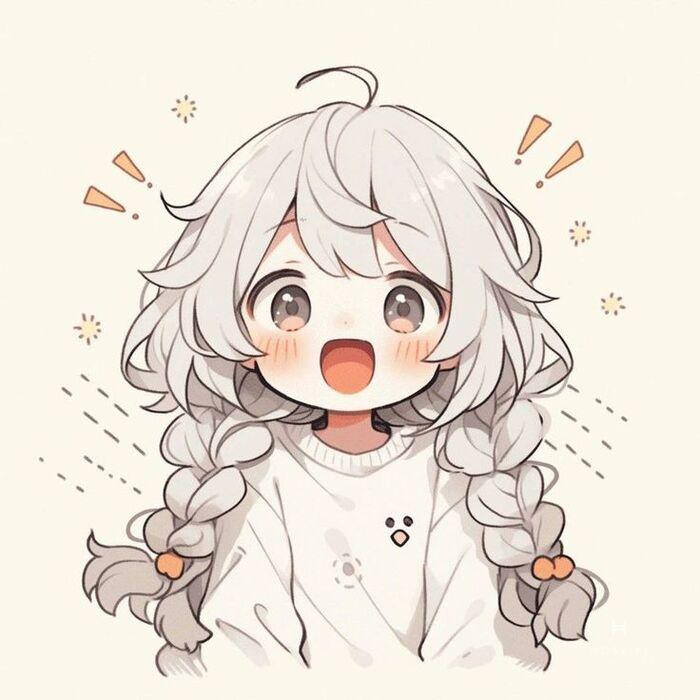 Hình ảnh vẽ chibi girl với trang phục và phụ kiện chi tiết