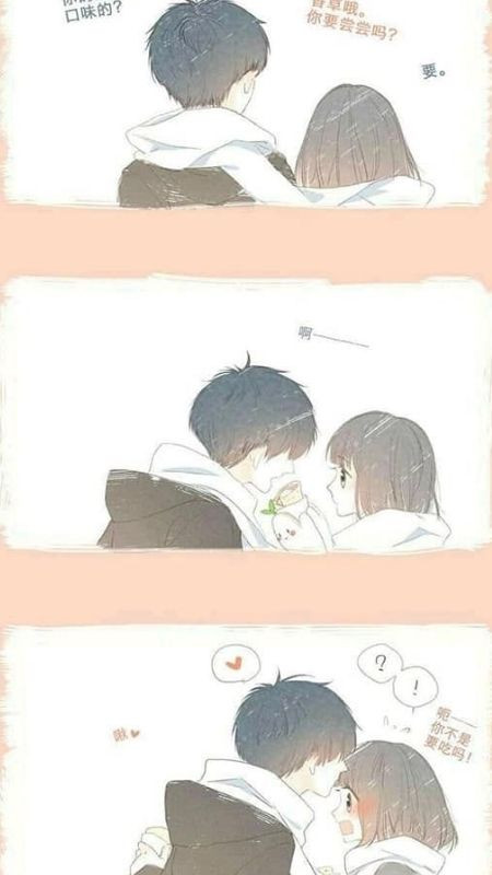 Hình ảnh vẽ tay cặp đôi thẹn thùng trong buổi hẹn hò đầu