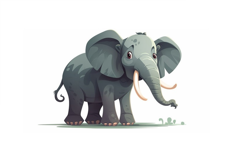 Hình ảnh voi hoạt hình đang ngồi