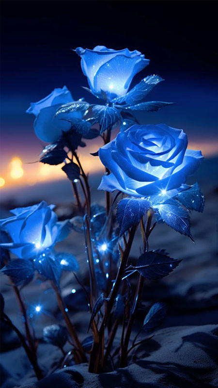 Hình ảnh xanh dương với hiệu ứng ánh sáng độc đáo