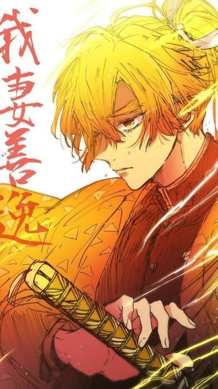 Hình ảnh Zenitsu chiến đấu với kẻ thù, thể hiện sức mạnh