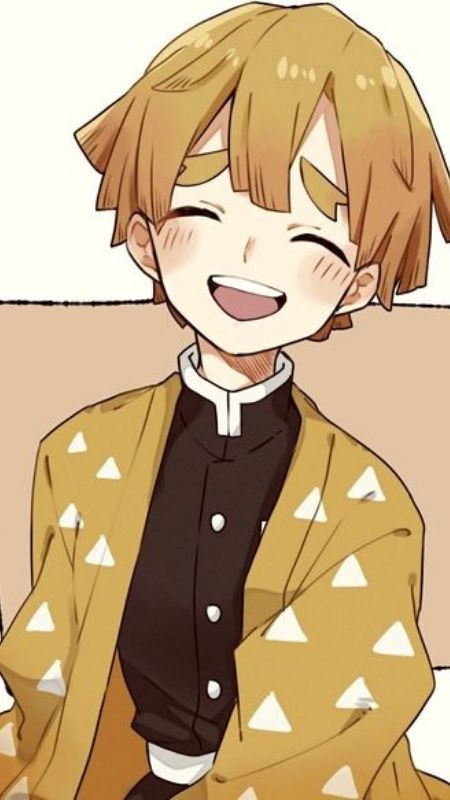 Hình ảnh Zenitsu cười nhẹ nhàng